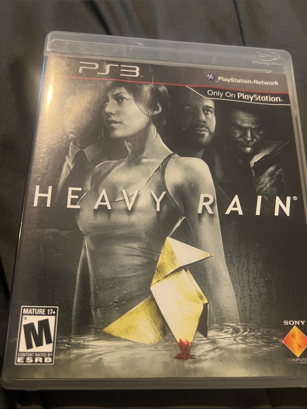 Sony Heavy Rain PS3 Game with Black and Red Cover Art